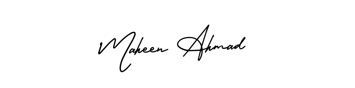 It looks lik you need a new signature style for name Maheen Ahmad. Design unique handwritten (AmerikaSignatureDemo-Regular) signature with our free signature maker in just a few clicks. Maheen Ahmad signature style 3 images and pictures png