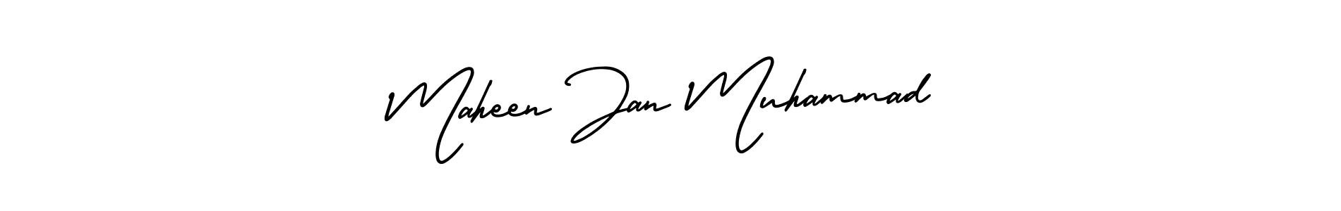 How to make Maheen Jan Muhammad name signature. Use AmerikaSignatureDemo-Regular style for creating short signs online. This is the latest handwritten sign. Maheen Jan Muhammad signature style 3 images and pictures png