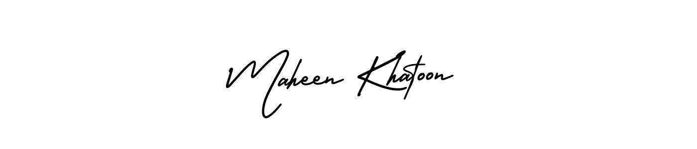 How to make Maheen Khatoon name signature. Use AmerikaSignatureDemo-Regular style for creating short signs online. This is the latest handwritten sign. Maheen Khatoon signature style 3 images and pictures png