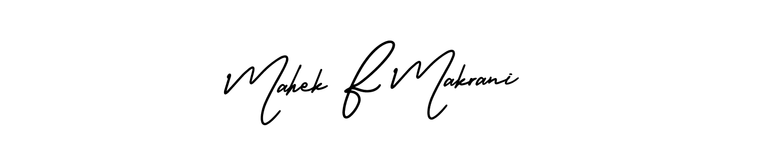 Design your own signature with our free online signature maker. With this signature software, you can create a handwritten (AmerikaSignatureDemo-Regular) signature for name Mahek F Makrani. Mahek F Makrani signature style 3 images and pictures png