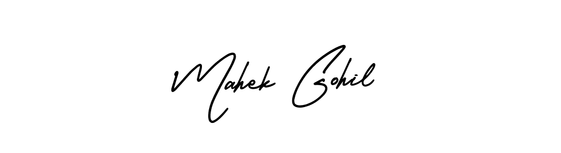Check out images of Autograph of Mahek Gohil name. Actor Mahek Gohil Signature Style. AmerikaSignatureDemo-Regular is a professional sign style online. Mahek Gohil signature style 3 images and pictures png