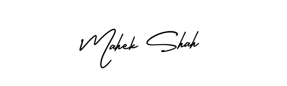 How to make Mahek Shah signature? AmerikaSignatureDemo-Regular is a professional autograph style. Create handwritten signature for Mahek Shah name. Mahek Shah signature style 3 images and pictures png