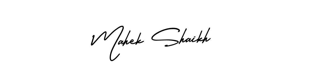 Also You can easily find your signature by using the search form. We will create Mahek Shaikh name handwritten signature images for you free of cost using AmerikaSignatureDemo-Regular sign style. Mahek Shaikh signature style 3 images and pictures png