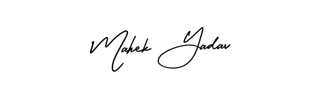 Make a short Mahek Yadav signature style. Manage your documents anywhere anytime using AmerikaSignatureDemo-Regular. Create and add eSignatures, submit forms, share and send files easily. Mahek Yadav signature style 3 images and pictures png