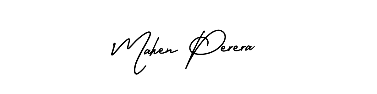 Make a short Mahen Perera signature style. Manage your documents anywhere anytime using AmerikaSignatureDemo-Regular. Create and add eSignatures, submit forms, share and send files easily. Mahen Perera signature style 3 images and pictures png