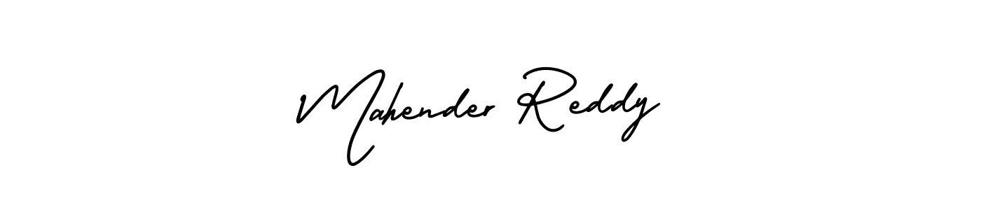 How to make Mahender Reddy name signature. Use AmerikaSignatureDemo-Regular style for creating short signs online. This is the latest handwritten sign. Mahender Reddy signature style 3 images and pictures png