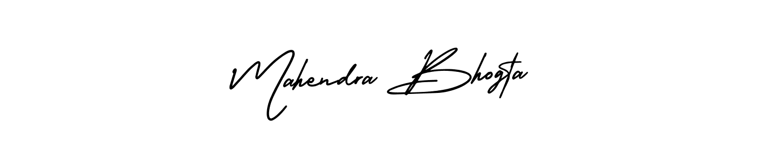 Make a beautiful signature design for name Mahendra Bhogta. With this signature (AmerikaSignatureDemo-Regular) style, you can create a handwritten signature for free. Mahendra Bhogta signature style 3 images and pictures png