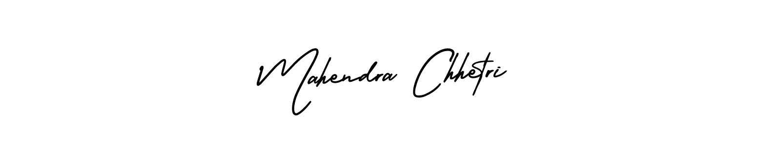How to make Mahendra Chhetri name signature. Use AmerikaSignatureDemo-Regular style for creating short signs online. This is the latest handwritten sign. Mahendra Chhetri signature style 3 images and pictures png