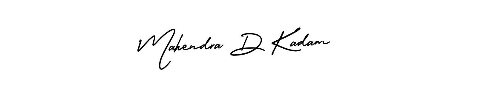 The best way (AmerikaSignatureDemo-Regular) to make a short signature is to pick only two or three words in your name. The name Mahendra D Kadam include a total of six letters. For converting this name. Mahendra D Kadam signature style 3 images and pictures png
