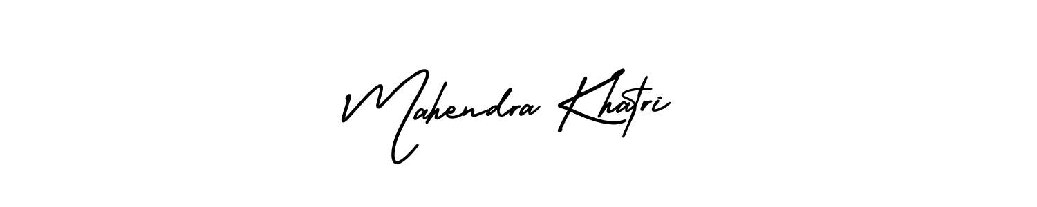 Mahendra Khatri stylish signature style. Best Handwritten Sign (AmerikaSignatureDemo-Regular) for my name. Handwritten Signature Collection Ideas for my name Mahendra Khatri. Mahendra Khatri signature style 3 images and pictures png