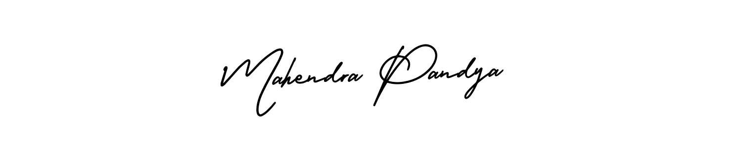 Create a beautiful signature design for name Mahendra Pandya. With this signature (AmerikaSignatureDemo-Regular) fonts, you can make a handwritten signature for free. Mahendra Pandya signature style 3 images and pictures png