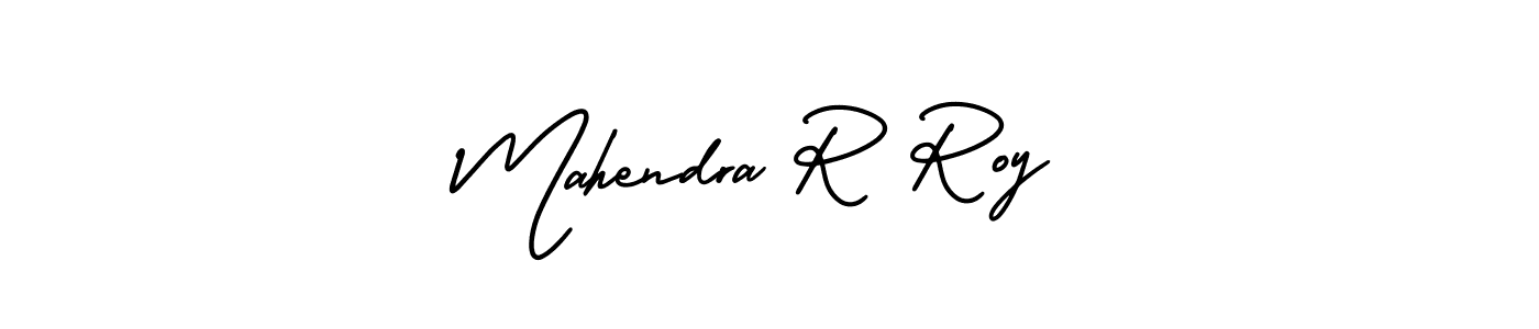 This is the best signature style for the Mahendra R Roy name. Also you like these signature font (AmerikaSignatureDemo-Regular). Mix name signature. Mahendra R Roy signature style 3 images and pictures png