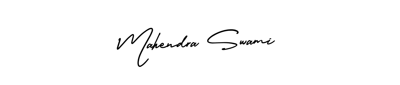 The best way (AmerikaSignatureDemo-Regular) to make a short signature is to pick only two or three words in your name. The name Mahendra Swami include a total of six letters. For converting this name. Mahendra Swami signature style 3 images and pictures png