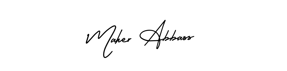 It looks lik you need a new signature style for name Maher Abbass. Design unique handwritten (AmerikaSignatureDemo-Regular) signature with our free signature maker in just a few clicks. Maher Abbass signature style 3 images and pictures png