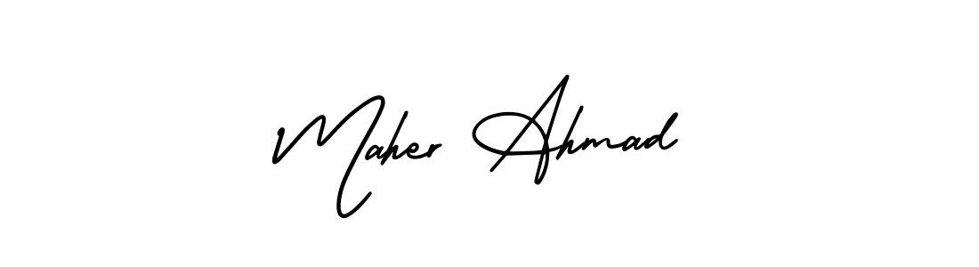 Also we have Maher Ahmad name is the best signature style. Create professional handwritten signature collection using AmerikaSignatureDemo-Regular autograph style. Maher Ahmad signature style 3 images and pictures png