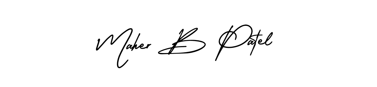 Also we have Maher B Patel name is the best signature style. Create professional handwritten signature collection using AmerikaSignatureDemo-Regular autograph style. Maher B Patel signature style 3 images and pictures png