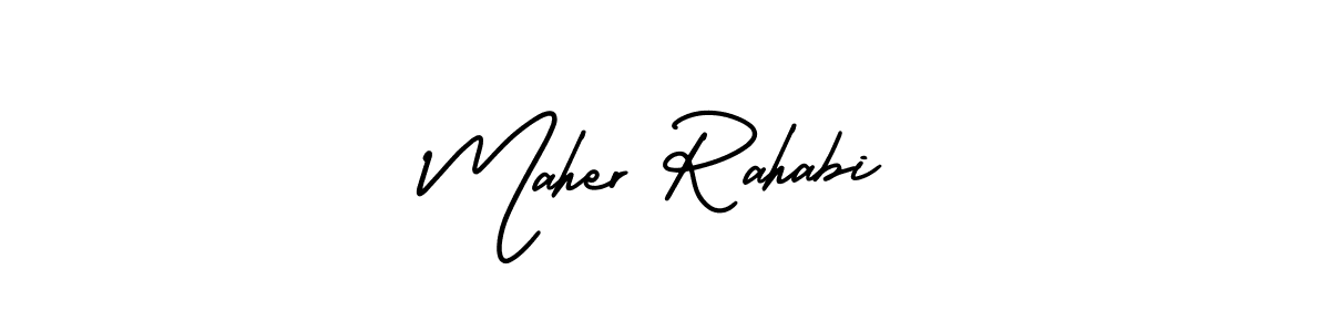 Design your own signature with our free online signature maker. With this signature software, you can create a handwritten (AmerikaSignatureDemo-Regular) signature for name Maher Rahabi. Maher Rahabi signature style 3 images and pictures png