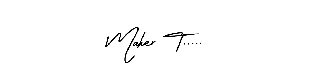 It looks lik you need a new signature style for name Maher T...... Design unique handwritten (AmerikaSignatureDemo-Regular) signature with our free signature maker in just a few clicks. Maher T..... signature style 3 images and pictures png