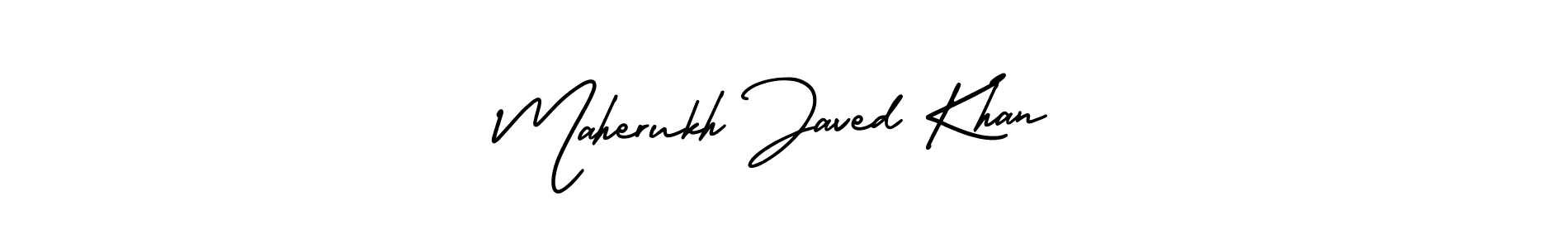 Maherukh Javed Khan stylish signature style. Best Handwritten Sign (AmerikaSignatureDemo-Regular) for my name. Handwritten Signature Collection Ideas for my name Maherukh Javed Khan. Maherukh Javed Khan signature style 3 images and pictures png