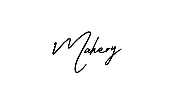 Mahery stylish signature style. Best Handwritten Sign (AmerikaSignatureDemo-Regular) for my name. Handwritten Signature Collection Ideas for my name Mahery. Mahery signature style 3 images and pictures png