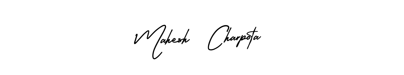 Make a short Mahesh  Charpota signature style. Manage your documents anywhere anytime using AmerikaSignatureDemo-Regular. Create and add eSignatures, submit forms, share and send files easily. Mahesh  Charpota signature style 3 images and pictures png