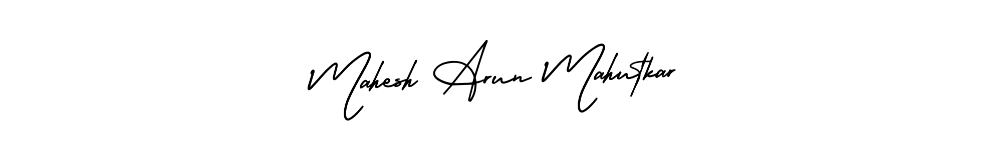 Mahesh Arun Mahutkar stylish signature style. Best Handwritten Sign (AmerikaSignatureDemo-Regular) for my name. Handwritten Signature Collection Ideas for my name Mahesh Arun Mahutkar. Mahesh Arun Mahutkar signature style 3 images and pictures png