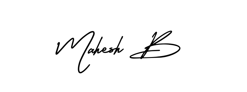 Mahesh B stylish signature style. Best Handwritten Sign (AmerikaSignatureDemo-Regular) for my name. Handwritten Signature Collection Ideas for my name Mahesh B. Mahesh B signature style 3 images and pictures png