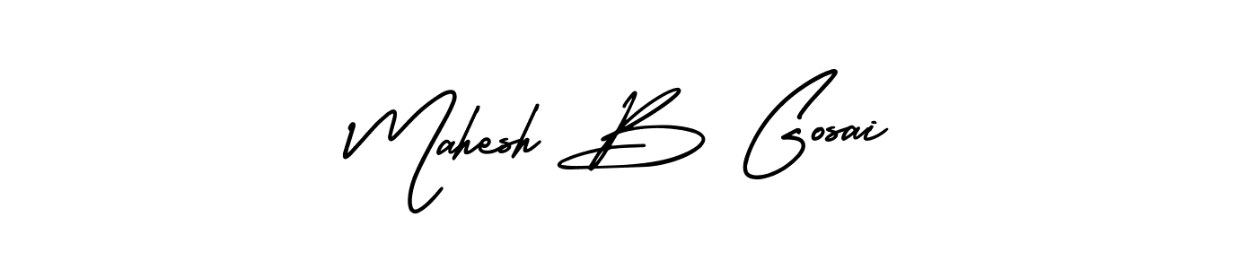 Mahesh B Gosai stylish signature style. Best Handwritten Sign (AmerikaSignatureDemo-Regular) for my name. Handwritten Signature Collection Ideas for my name Mahesh B Gosai. Mahesh B Gosai signature style 3 images and pictures png
