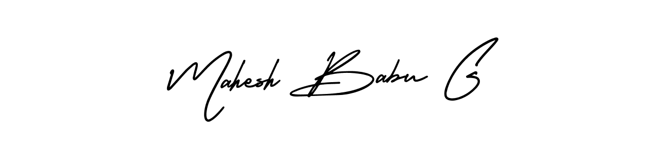 How to make Mahesh Babu G signature? AmerikaSignatureDemo-Regular is a professional autograph style. Create handwritten signature for Mahesh Babu G name. Mahesh Babu G signature style 3 images and pictures png