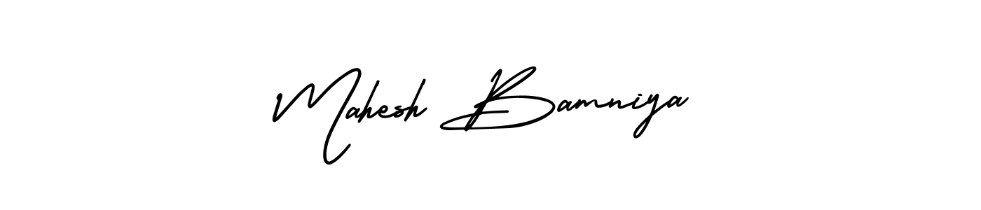 Make a short Mahesh Bamniya signature style. Manage your documents anywhere anytime using AmerikaSignatureDemo-Regular. Create and add eSignatures, submit forms, share and send files easily. Mahesh Bamniya signature style 3 images and pictures png