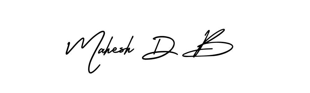 Design your own signature with our free online signature maker. With this signature software, you can create a handwritten (AmerikaSignatureDemo-Regular) signature for name Mahesh D B. Mahesh D B signature style 3 images and pictures png