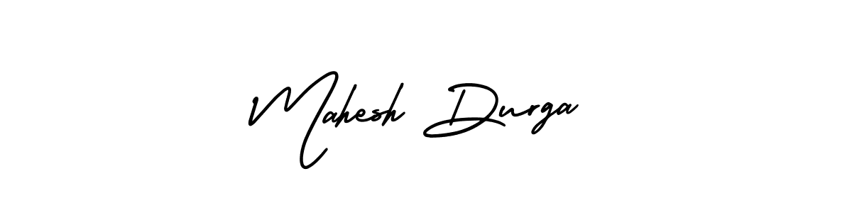 You should practise on your own different ways (AmerikaSignatureDemo-Regular) to write your name (Mahesh Durga) in signature. don't let someone else do it for you. Mahesh Durga signature style 3 images and pictures png