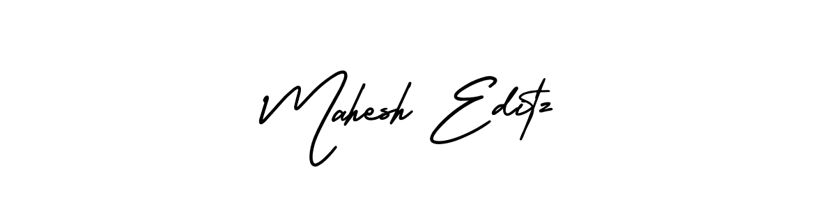 The best way (AmerikaSignatureDemo-Regular) to make a short signature is to pick only two or three words in your name. The name Mahesh Editz include a total of six letters. For converting this name. Mahesh Editz signature style 3 images and pictures png