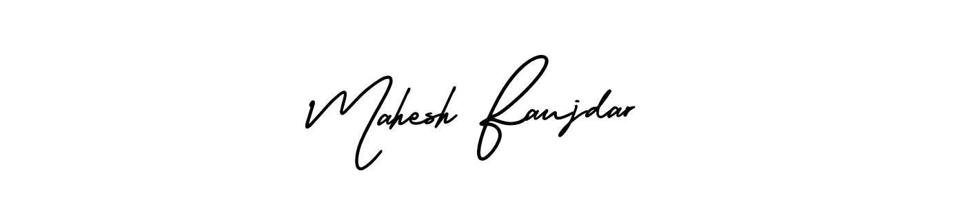 Mahesh Faujdar stylish signature style. Best Handwritten Sign (AmerikaSignatureDemo-Regular) for my name. Handwritten Signature Collection Ideas for my name Mahesh Faujdar. Mahesh Faujdar signature style 3 images and pictures png