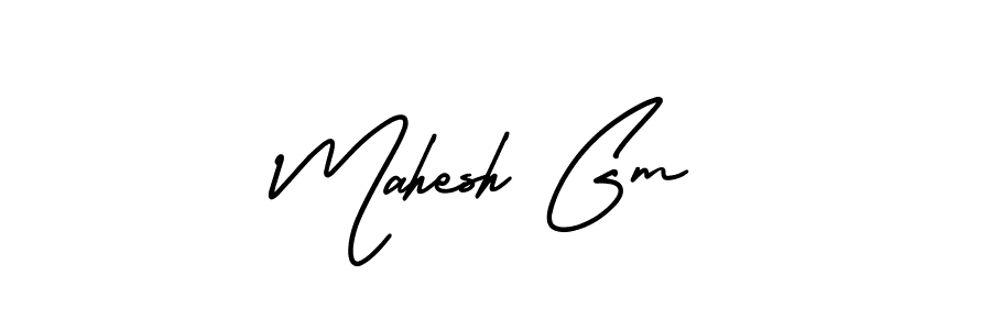 Make a beautiful signature design for name Mahesh Gm. With this signature (AmerikaSignatureDemo-Regular) style, you can create a handwritten signature for free. Mahesh Gm signature style 3 images and pictures png