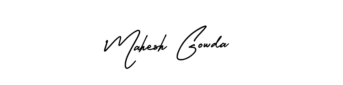 You should practise on your own different ways (AmerikaSignatureDemo-Regular) to write your name (Mahesh Gowda) in signature. don't let someone else do it for you. Mahesh Gowda signature style 3 images and pictures png