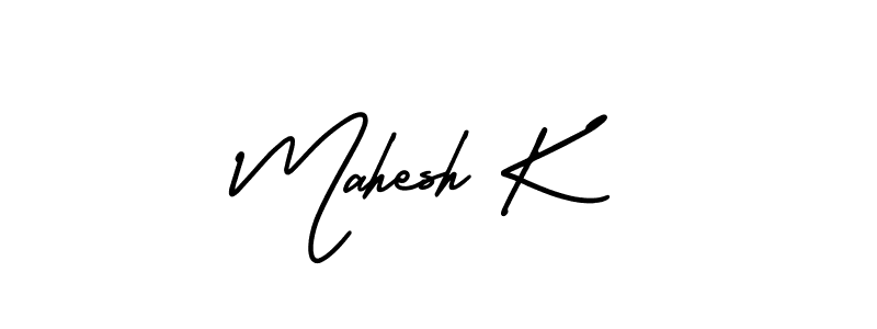 How to make Mahesh K signature? AmerikaSignatureDemo-Regular is a professional autograph style. Create handwritten signature for Mahesh K name. Mahesh K signature style 3 images and pictures png