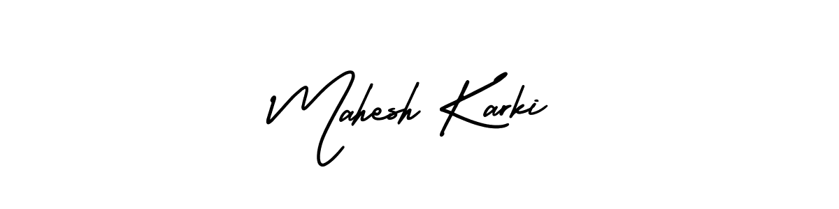 Use a signature maker to create a handwritten signature online. With this signature software, you can design (AmerikaSignatureDemo-Regular) your own signature for name Mahesh Karki. Mahesh Karki signature style 3 images and pictures png