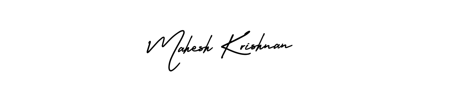 How to make Mahesh Krishnan name signature. Use AmerikaSignatureDemo-Regular style for creating short signs online. This is the latest handwritten sign. Mahesh Krishnan signature style 3 images and pictures png