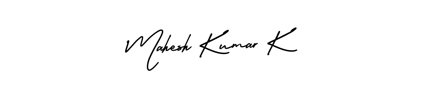 Mahesh Kumar K stylish signature style. Best Handwritten Sign (AmerikaSignatureDemo-Regular) for my name. Handwritten Signature Collection Ideas for my name Mahesh Kumar K. Mahesh Kumar K signature style 3 images and pictures png