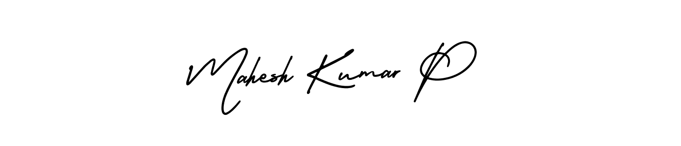 Make a beautiful signature design for name Mahesh Kumar P. With this signature (AmerikaSignatureDemo-Regular) style, you can create a handwritten signature for free. Mahesh Kumar P signature style 3 images and pictures png