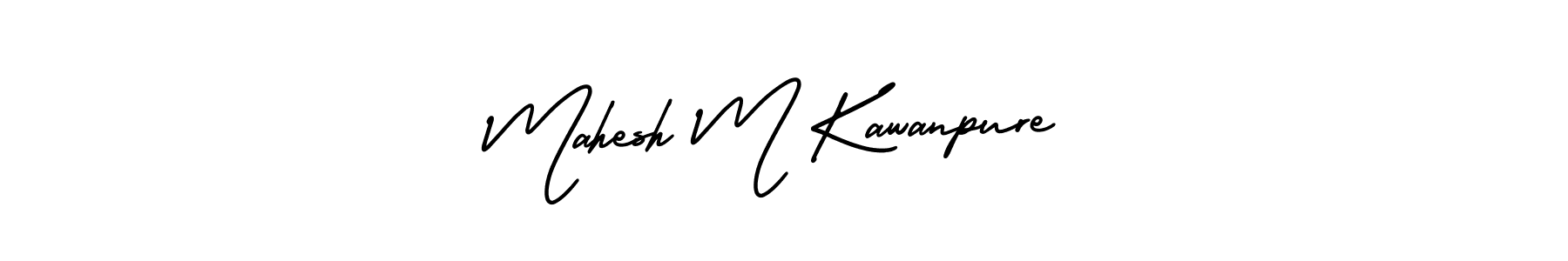 You should practise on your own different ways (AmerikaSignatureDemo-Regular) to write your name (Mahesh M Kawanpure) in signature. don't let someone else do it for you. Mahesh M Kawanpure signature style 3 images and pictures png