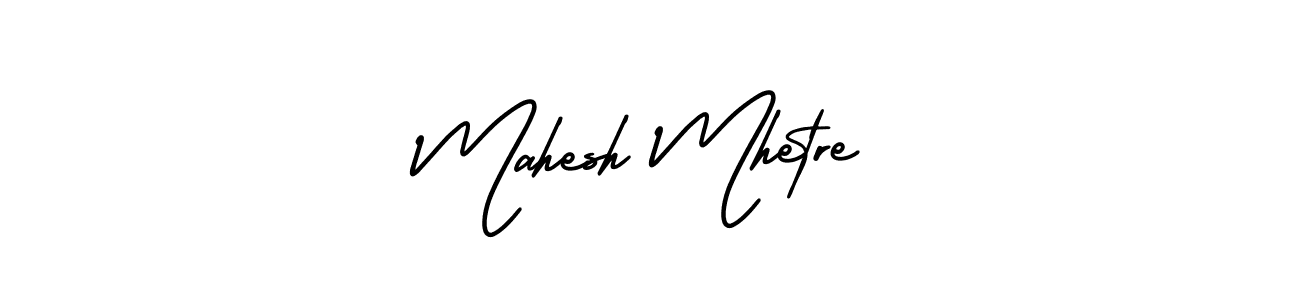 The best way (AmerikaSignatureDemo-Regular) to make a short signature is to pick only two or three words in your name. The name Mahesh Mhetre include a total of six letters. For converting this name. Mahesh Mhetre signature style 3 images and pictures png