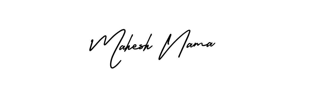 How to make Mahesh Nama name signature. Use AmerikaSignatureDemo-Regular style for creating short signs online. This is the latest handwritten sign. Mahesh Nama signature style 3 images and pictures png