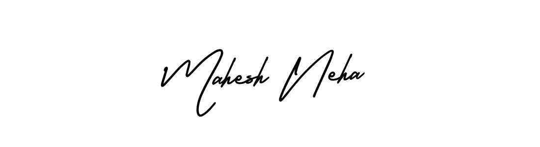 Create a beautiful signature design for name Mahesh Neha. With this signature (AmerikaSignatureDemo-Regular) fonts, you can make a handwritten signature for free. Mahesh Neha signature style 3 images and pictures png