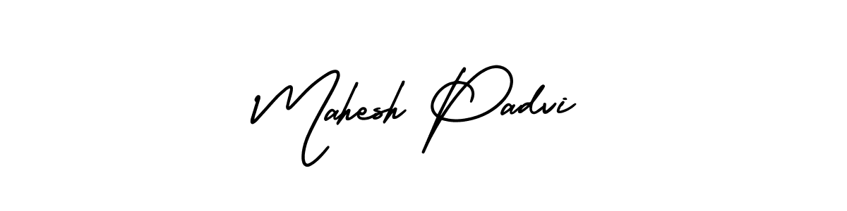 Make a short Mahesh Padvi signature style. Manage your documents anywhere anytime using AmerikaSignatureDemo-Regular. Create and add eSignatures, submit forms, share and send files easily. Mahesh Padvi signature style 3 images and pictures png