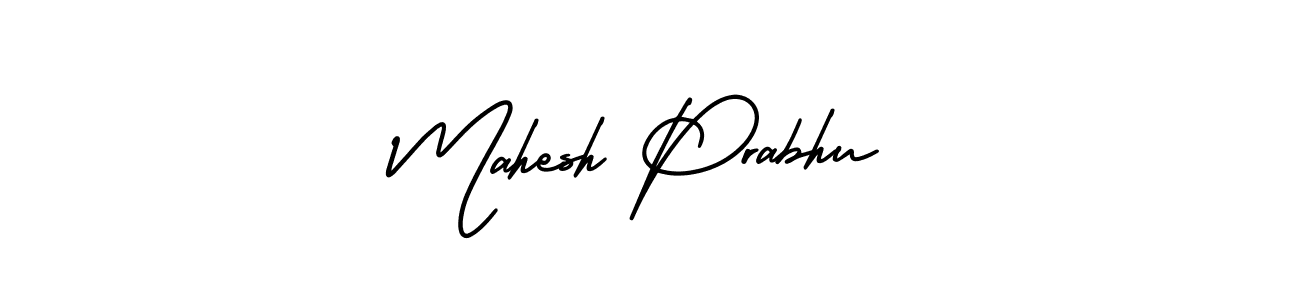 You should practise on your own different ways (AmerikaSignatureDemo-Regular) to write your name (Mahesh Prabhu) in signature. don't let someone else do it for you. Mahesh Prabhu signature style 3 images and pictures png