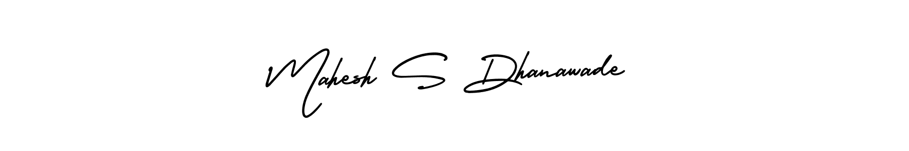Also You can easily find your signature by using the search form. We will create Mahesh S Dhanawade name handwritten signature images for you free of cost using AmerikaSignatureDemo-Regular sign style. Mahesh S Dhanawade signature style 3 images and pictures png