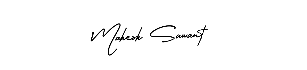 Use a signature maker to create a handwritten signature online. With this signature software, you can design (AmerikaSignatureDemo-Regular) your own signature for name Mahesh Sawant. Mahesh Sawant signature style 3 images and pictures png