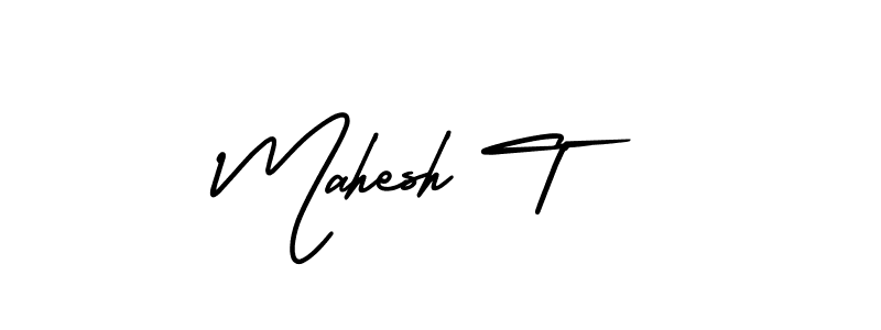 Make a beautiful signature design for name Mahesh T. With this signature (AmerikaSignatureDemo-Regular) style, you can create a handwritten signature for free. Mahesh T signature style 3 images and pictures png